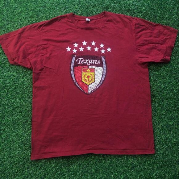 Anvil Other - Men's Texans Soccer Crest Graphic Tee